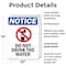 Signmission Do Not Drink The Water, 10 in W x Rectangle, Plastic OS-2PACK-NS-P-1014-V-11151 - alternate 3